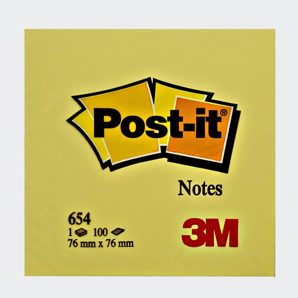 ﻿Post-it Haftnotizen, 76 x 76 mm, gelb