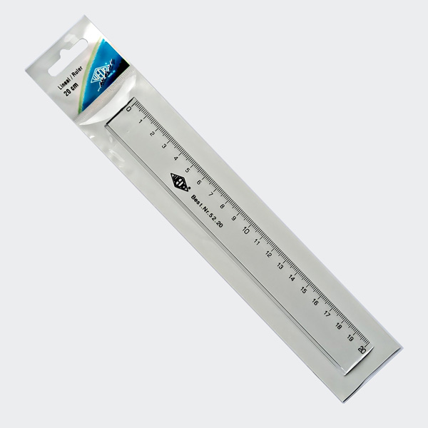 ﻿WEDO Lineal, 200 mm, aus Kunststoff, transparent