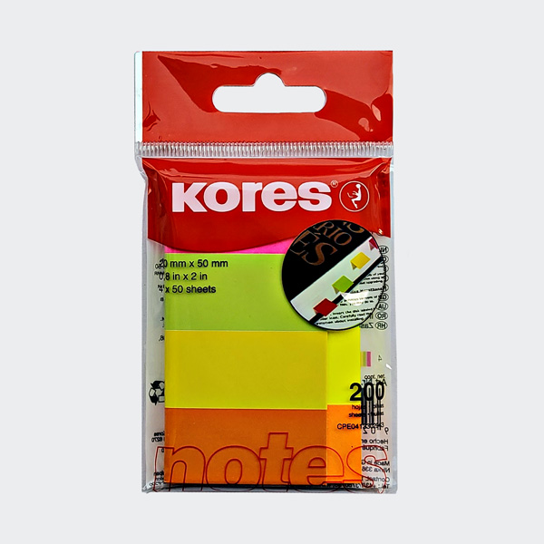 ﻿Kores Pagemarker - Papier, 20 x 50 mm, Neonfarben