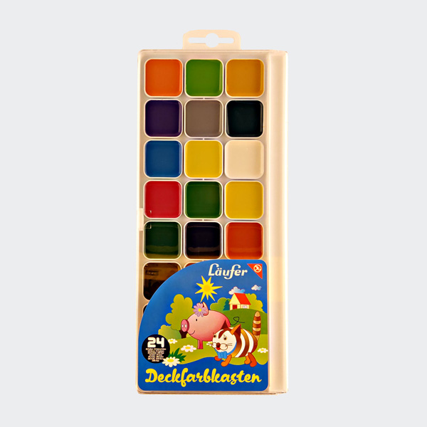﻿Läufer Deckfarbkasten, 24 Farben