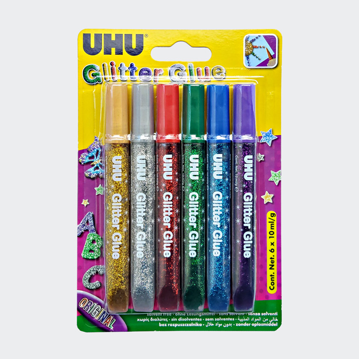 UHU Glitter Glue Original, Glitzerkleber zum Basteln