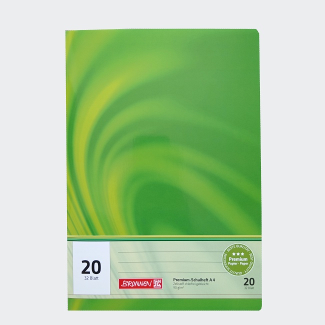 Brunnen Schulheft Lineatur 20, A4, 90g